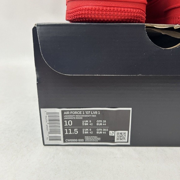Nike Shoes Air Force 1 '07 LV8 “Triple Red” 2024 - Picture 5 of 5